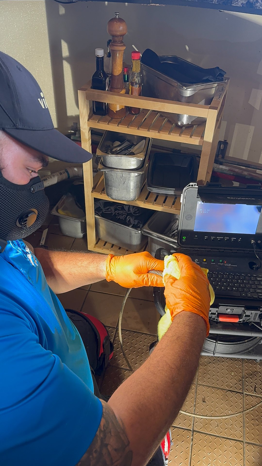 Sewer Camera inspection at a Local Restaurant in Arlington, Virginia 